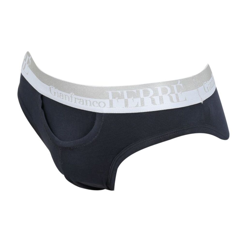 Gianfranco Ferre PICCINO MA Navy Blue Cotton Blend Mens Brief Underwear